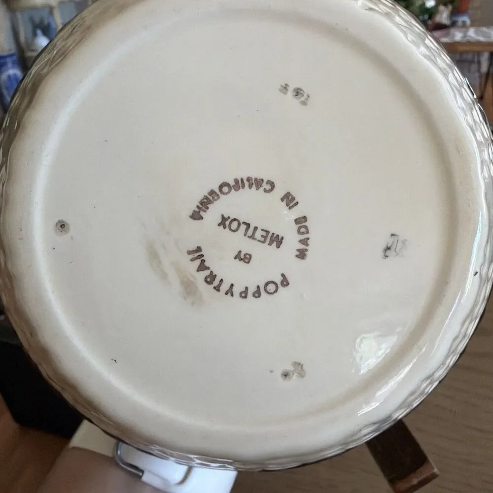 VTG Rare Poppy trail by Metlox Rooster Carafe